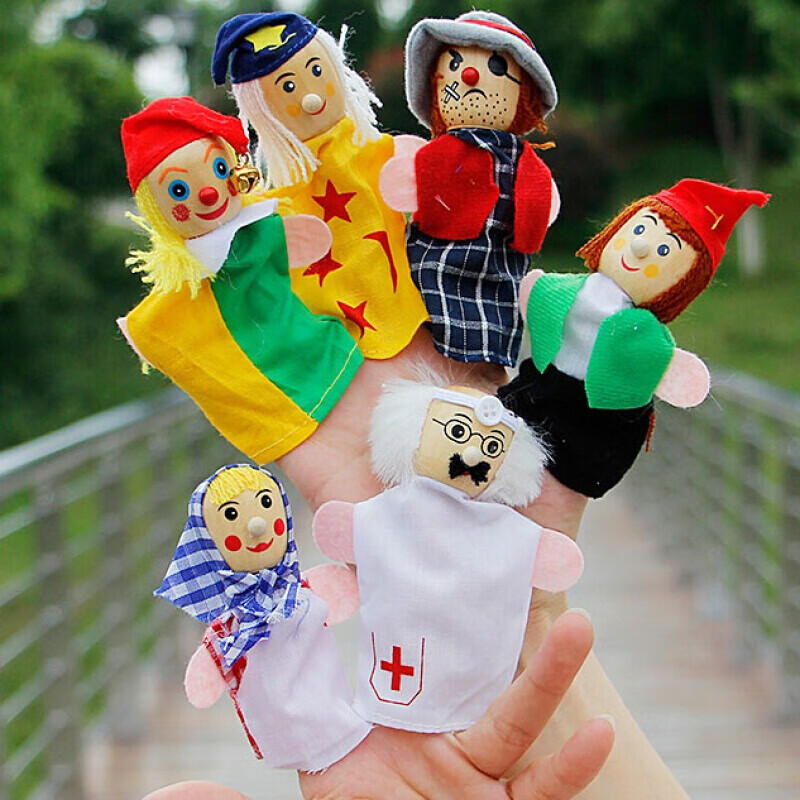 手指偶款小动物指偶毛绒玩具手指玩偶兔子儿童讲故事手指套 可爱小指