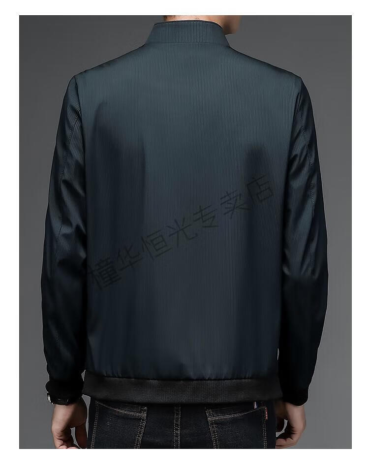 杰尼威尼男装立领夹克男2022秋季休闲短款茄克条纹上衣外套男冬装换新