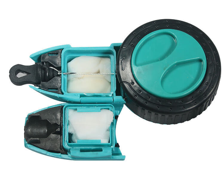 墨斗木工自动手动弹线墨水弹线器弹线盒手摇耐摔木工墨斗 红色带把