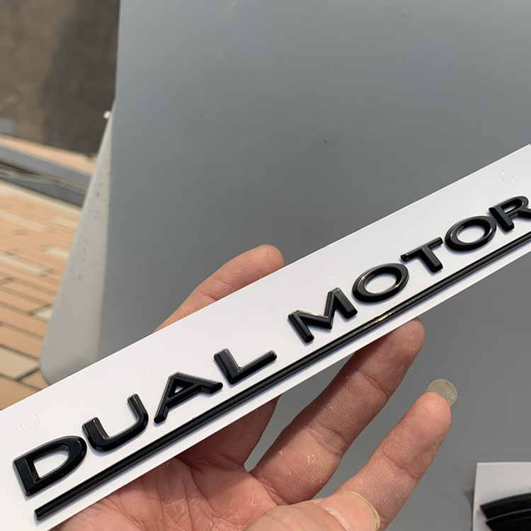 特斯拉车标model3性能版尾标dual motor字标改装p版标志装饰配件