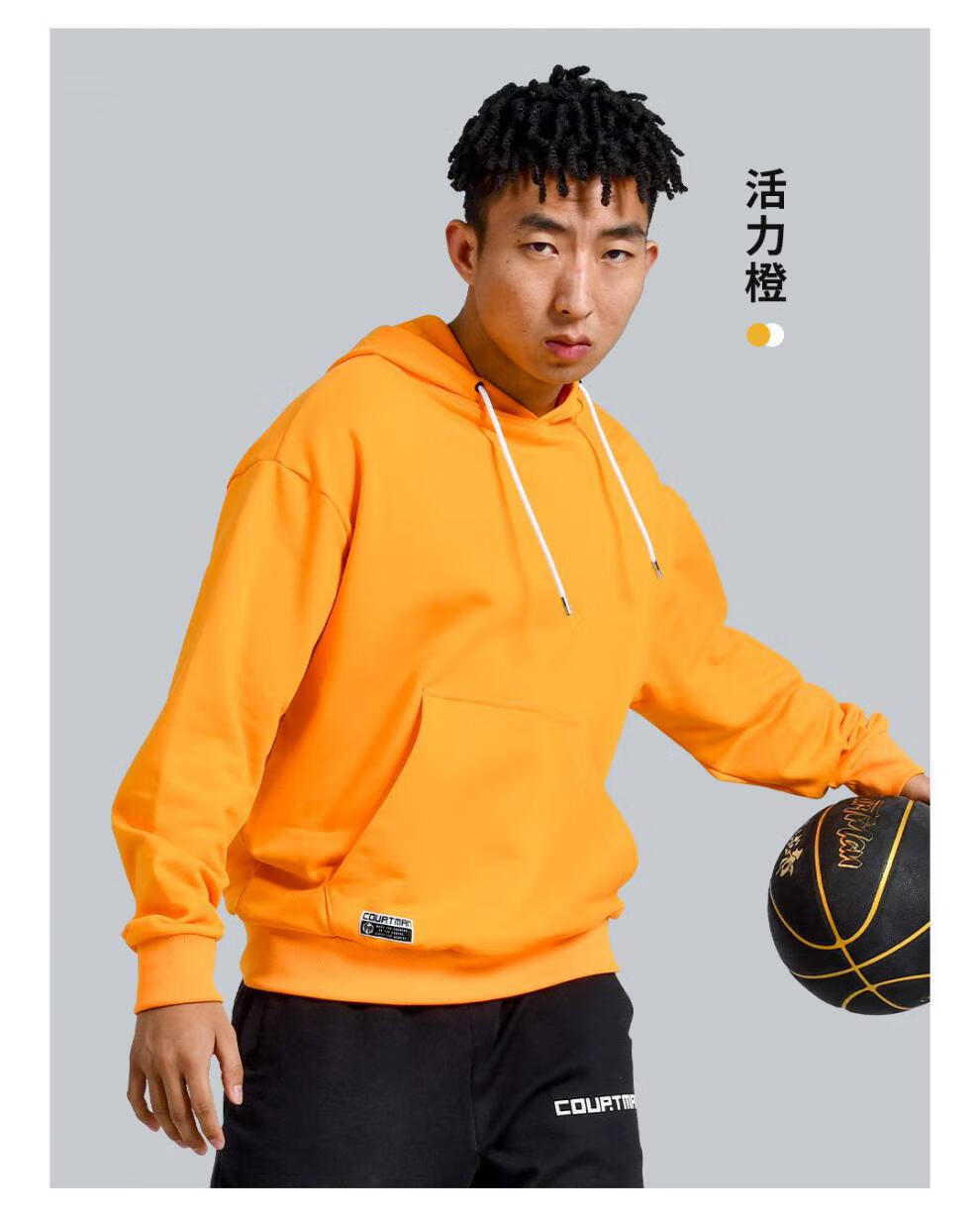 野球帝官方套头卫衣连帽衫篮球休闲情侣外套潮秋季舒适运动卫衣 雾霾