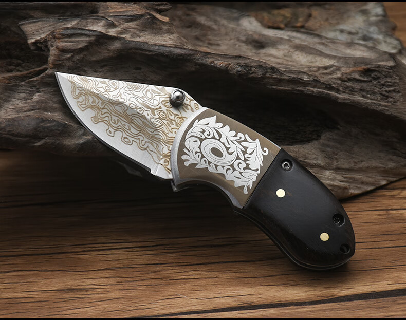 云舵 折小刀锋利高硬度迷你家用折叠便携式削皮刀锋利高硬度高档小刀