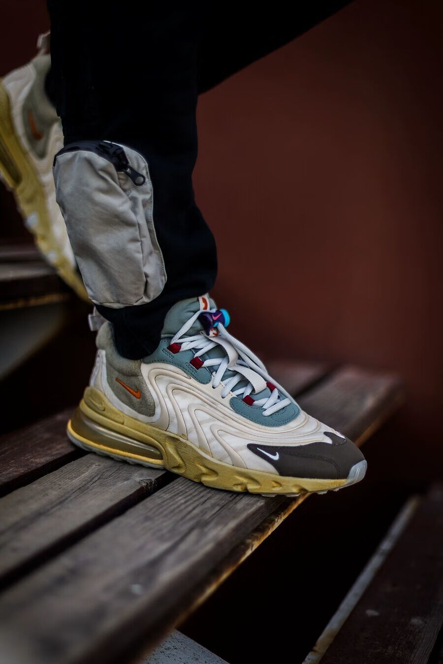 同款travis scott x max270 react透气男跑步气垫女运动鞋 联名仙人掌