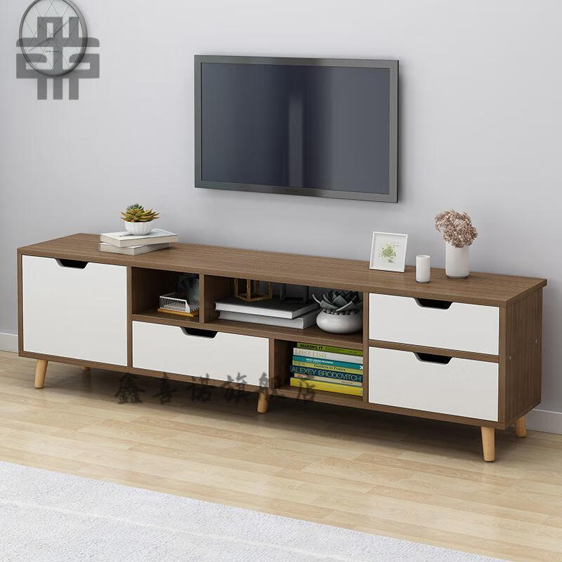 班奇盾北欧电视柜茶几组合简约现代小户型简易客厅卧室地柜仿实木电视
