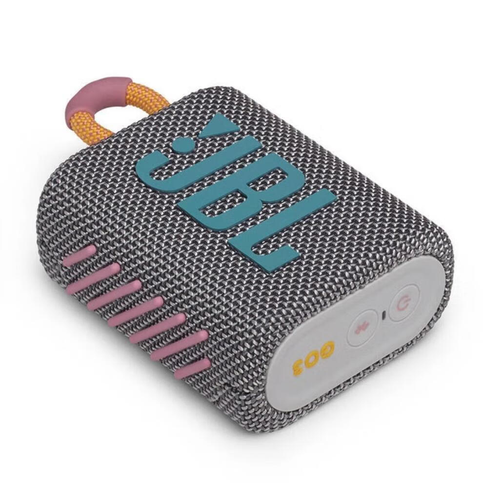 jblgo3音乐金砖3代迷你无线蓝牙音箱户外便携水重低音炮小音响 go3灰