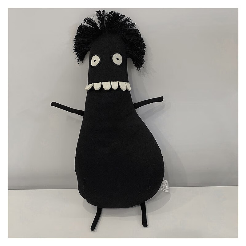ins韩国网红黑色公仔可爱搞怪毛绒玩具丑萌卡通抱枕娃娃玩偶礼物 黑色