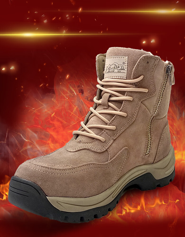 陆军作战鞋冬季皮毛一体雪地棉靴男加厚纯羊毛靴东北防寒大棉靴防水