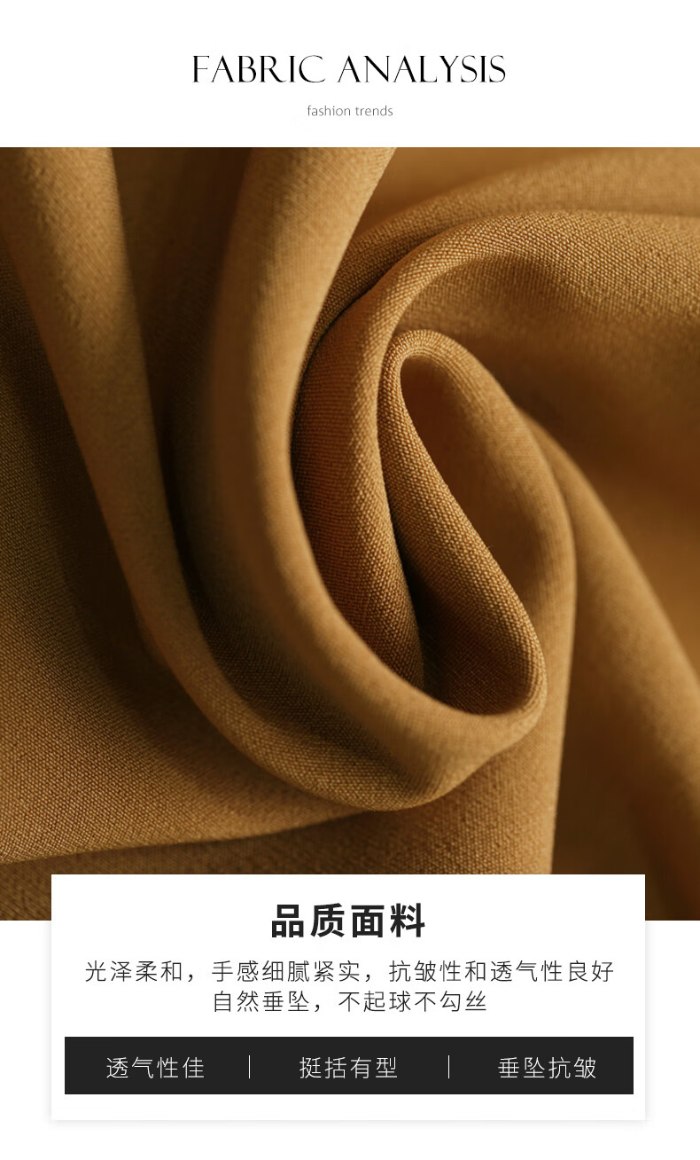 同款唯茧浅驼色方领连衣裙2022春季新款气质时尚休闲职业a字裙浅咖色s
