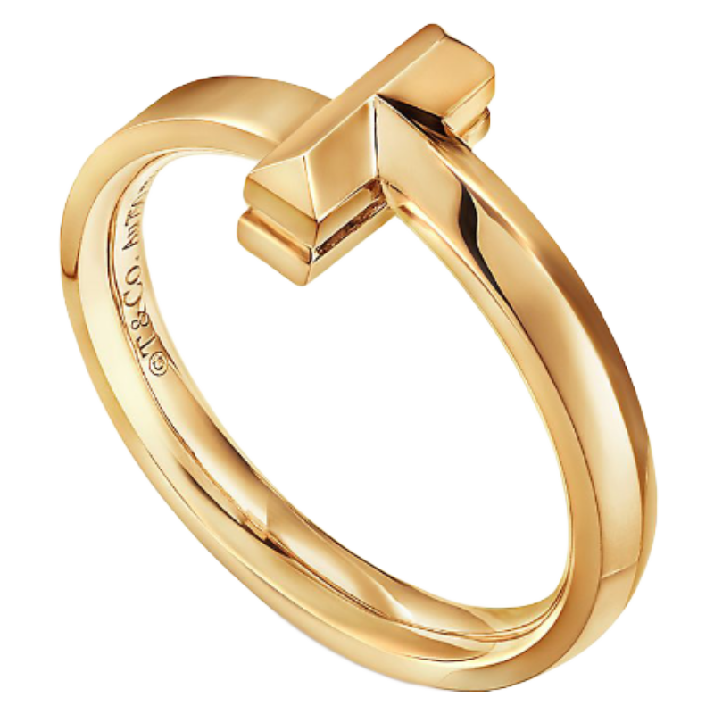 蒂芙尼.戒指 t 系列 t1提芙尼戒指 18k 黄金宽 2.