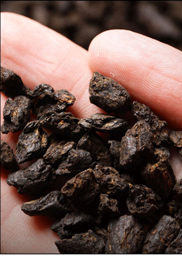 沧勐壹号云南普洱熟茶特级糯米香茶化石碎银子250g袋装五套企业采购