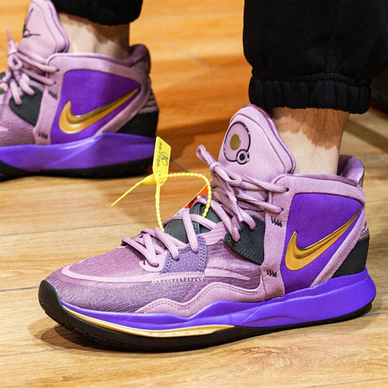 耐克nikekyrie8欧文8男鞋蓝紫色米绿色白绿黑银彩色拼接运动休闲鞋
