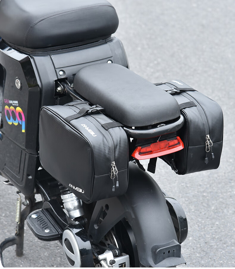 电动车挂物包电瓶车收纳神器储物袋防水驮包摩托车后座货架侧边包7033