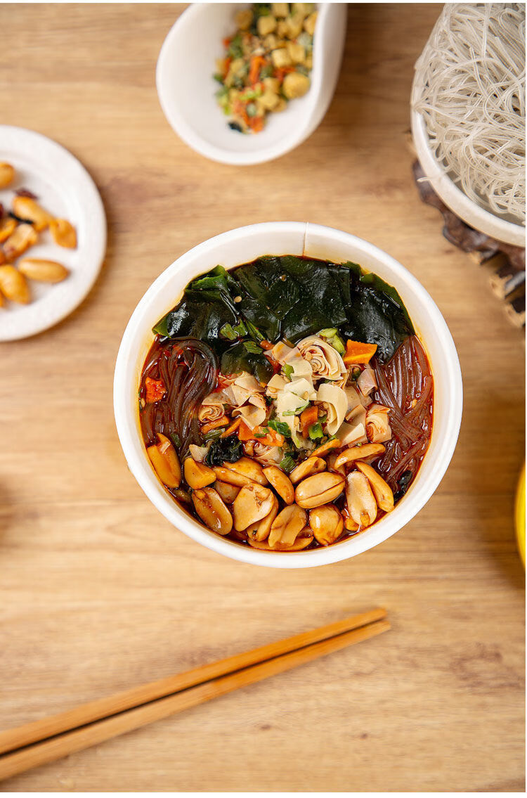 婷婷海鲜 豆大厨酸辣粉 多组合 桶装整箱麻辣夜宵零食红薯粉速食方便