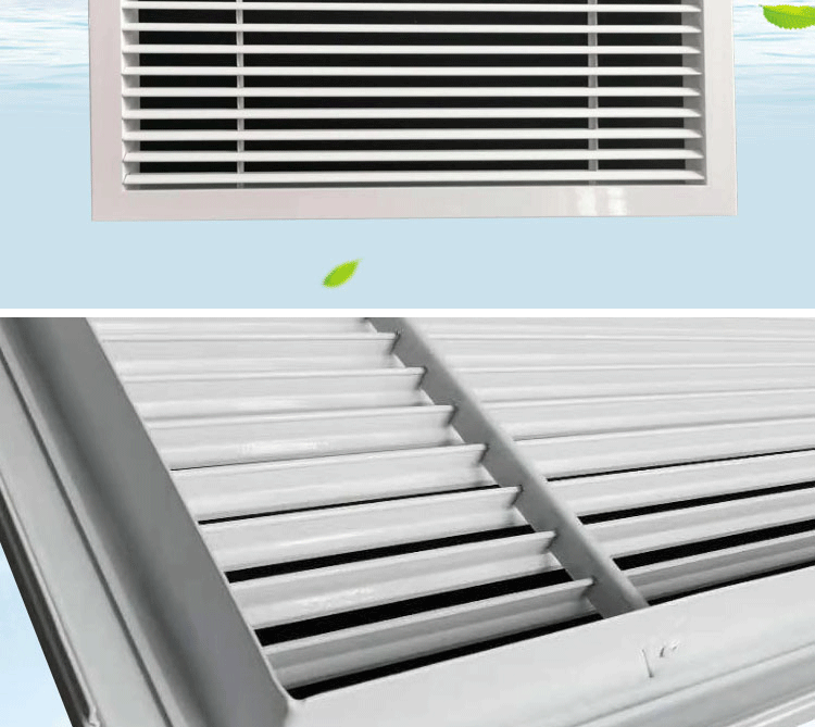 卫生间通风口网罩 集成吊顶铝扣板双层百叶风口天花板排气换气扣板