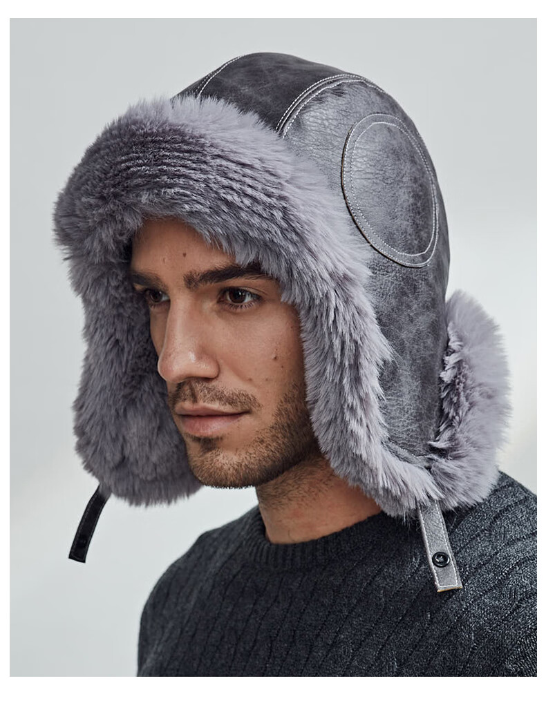 雷锋帽男东北秋冬天飞行帽子女士加厚保暖加绒防风百搭滑雪护耳潮肉粉