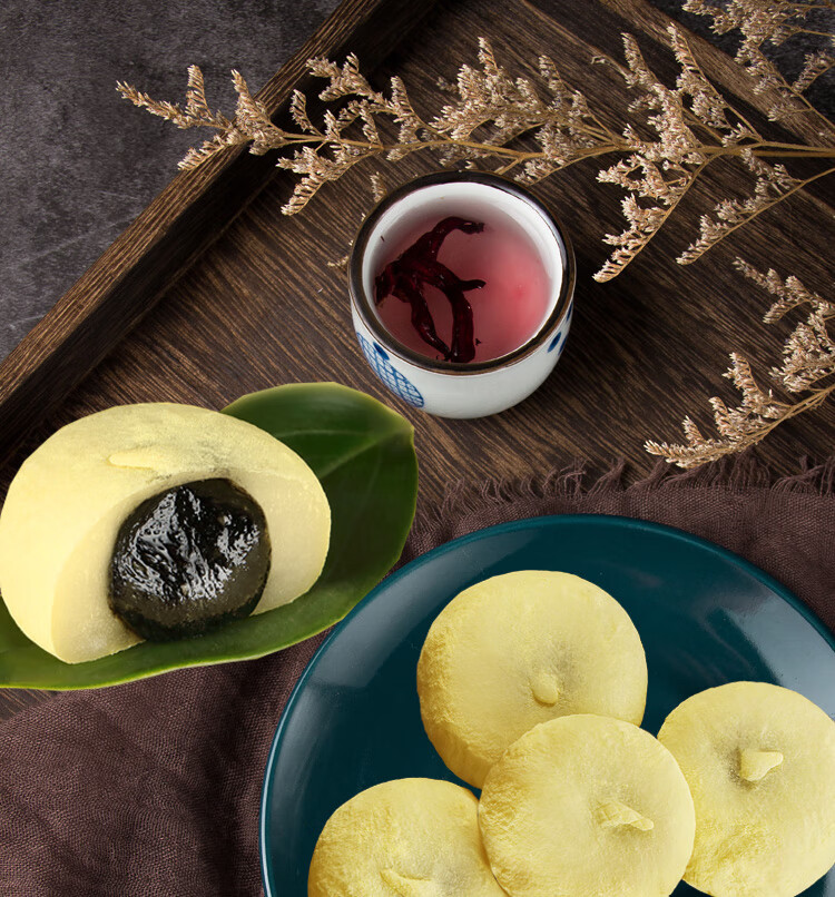 松花金团龙凤传统糯米糕点点心麻薯团子宁波特产百年松花金团6枚装250