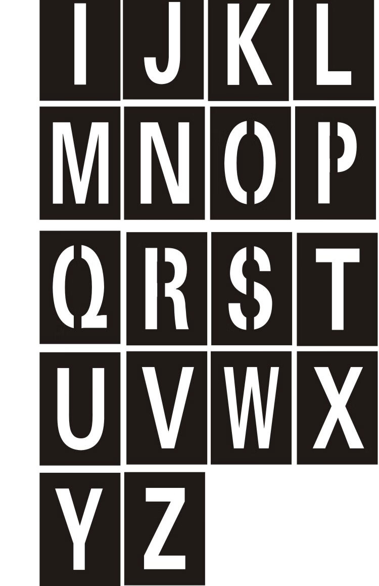 字母a到z货车门尾箱年审放大号停车场位编号镂空喷漆模板漏字空心字高