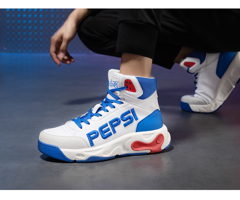 百事可乐(pepsi)高帮鞋子男鞋2020秋季新款潮流百搭篮球运动鞋子男潮