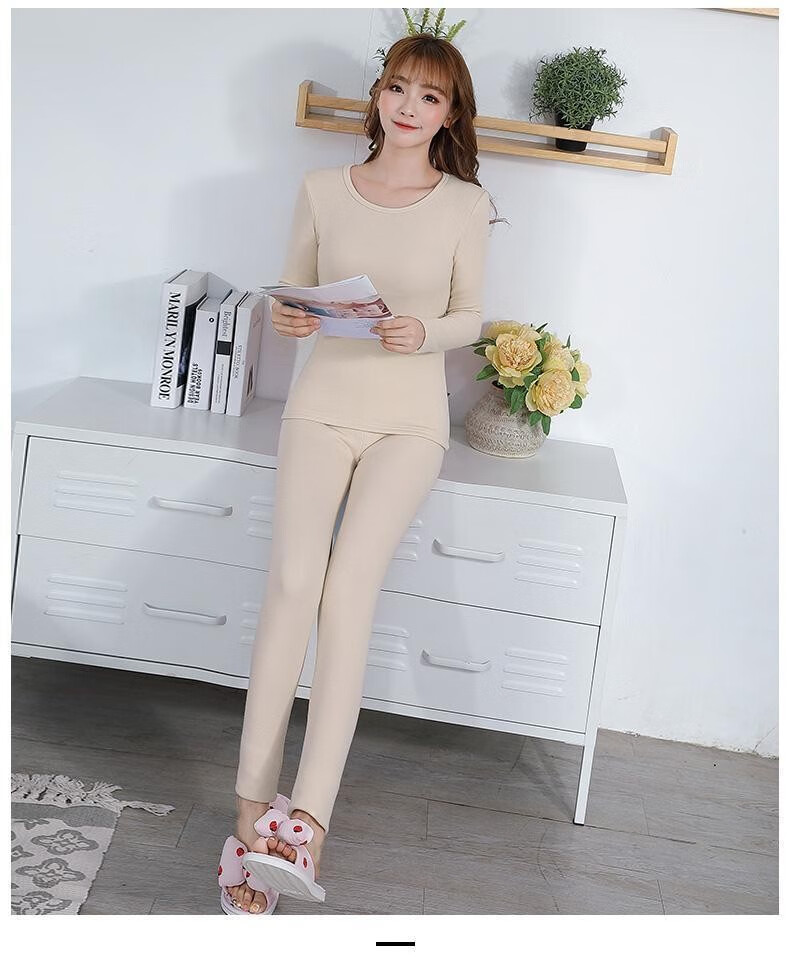 kutdoty防寒贴身保暖内衣女套装塑身美体打底内穿少女初中学生冬线衣