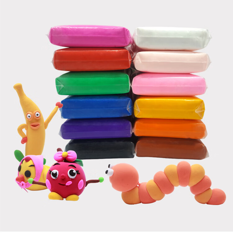 儿童玩具橡胶泥男女玩具超轻粘土500克彩泥24色36色套装太空泥橡皮泥
