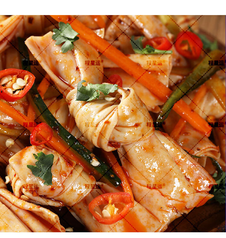 豆扣结豆寇批发腐竹结豆制品食材炸串火锅豆皮麻辣烫素肉干货含盐 龙