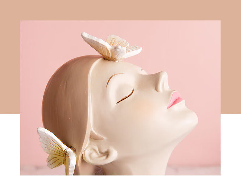 餐桌摆件轻奢蝴蝶抱花托盘女孩摆件北欧创意轻奢风客厅酒柜玄关摆设