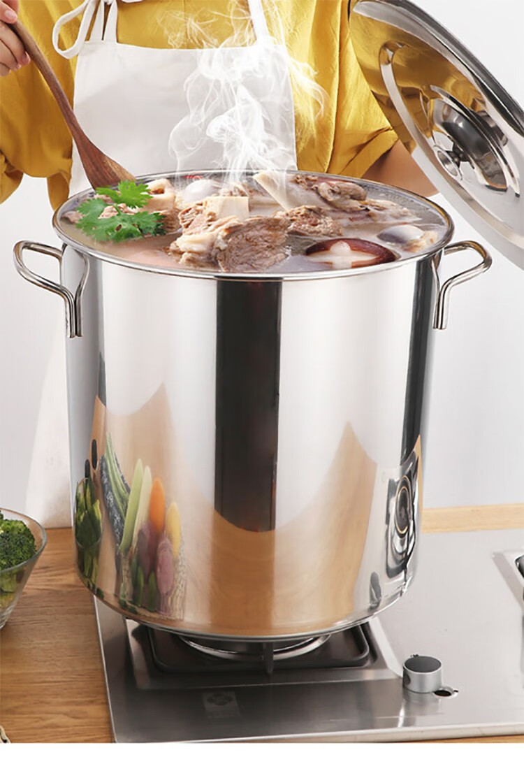 喜恩幻不锈钢桶带盖商用汤锅大桶圆桶水桶加厚桶锅米桶不锈钢汤桶油桶