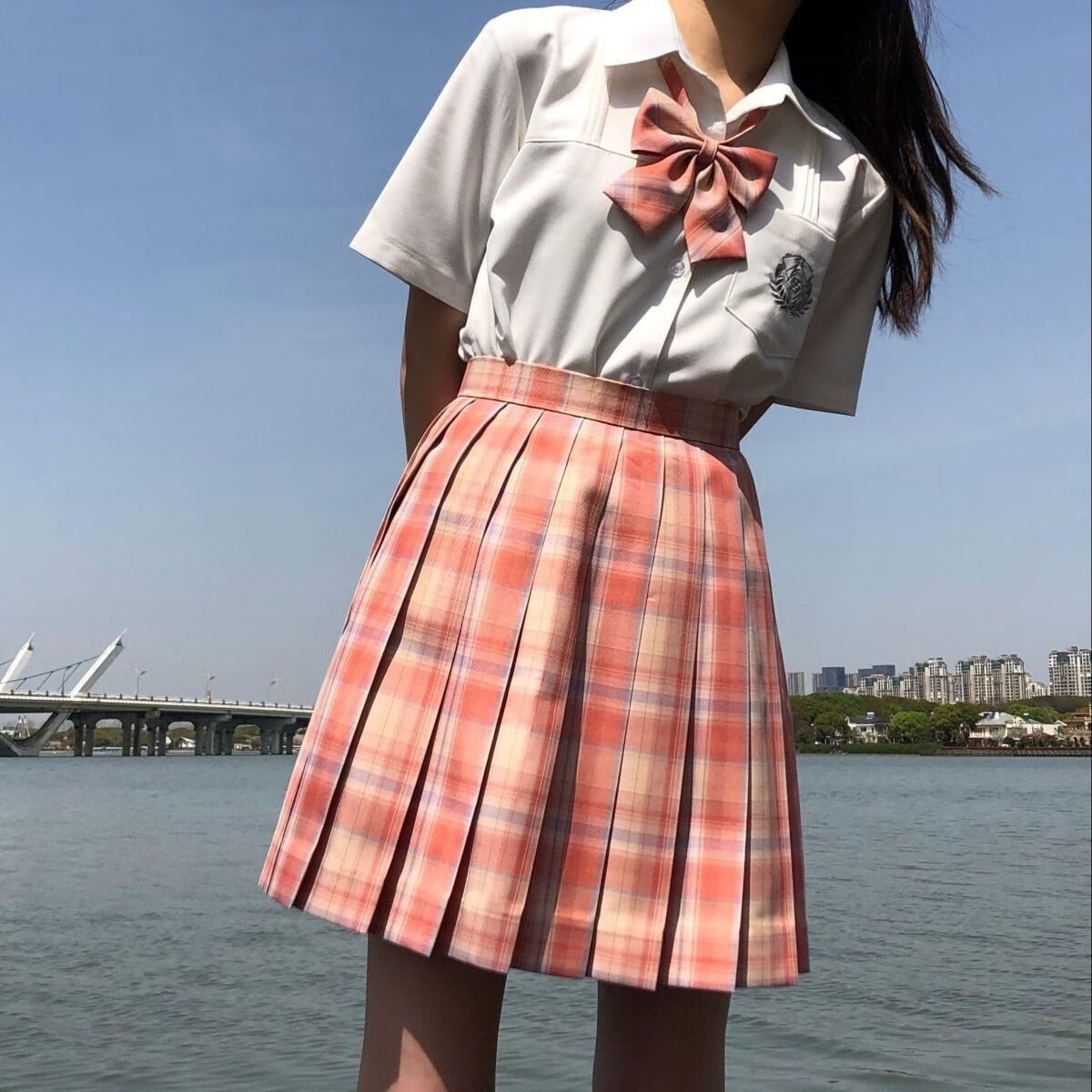 凯安尼现货【jk两件套】2020夏季新款jk制服樱花布丁日系百褶裙套装女
