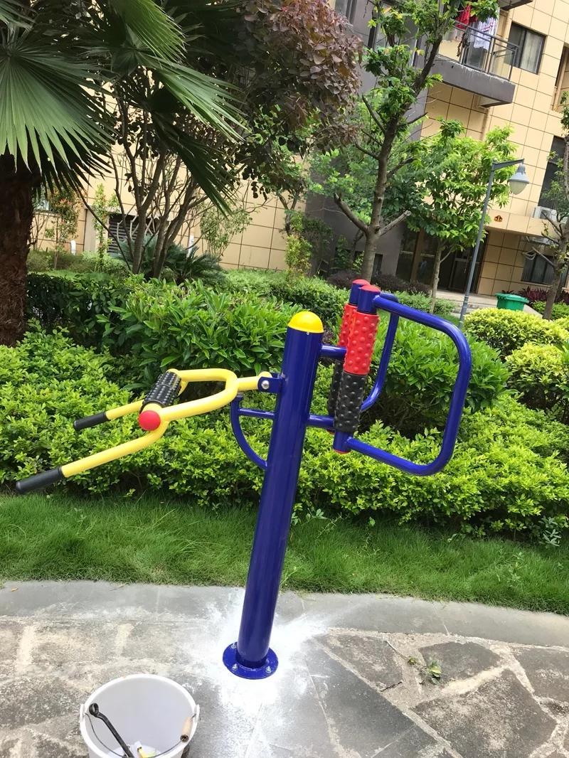 室外健身器材小区广场社区公园新农村老年人体育用品运动器材 杏色 四