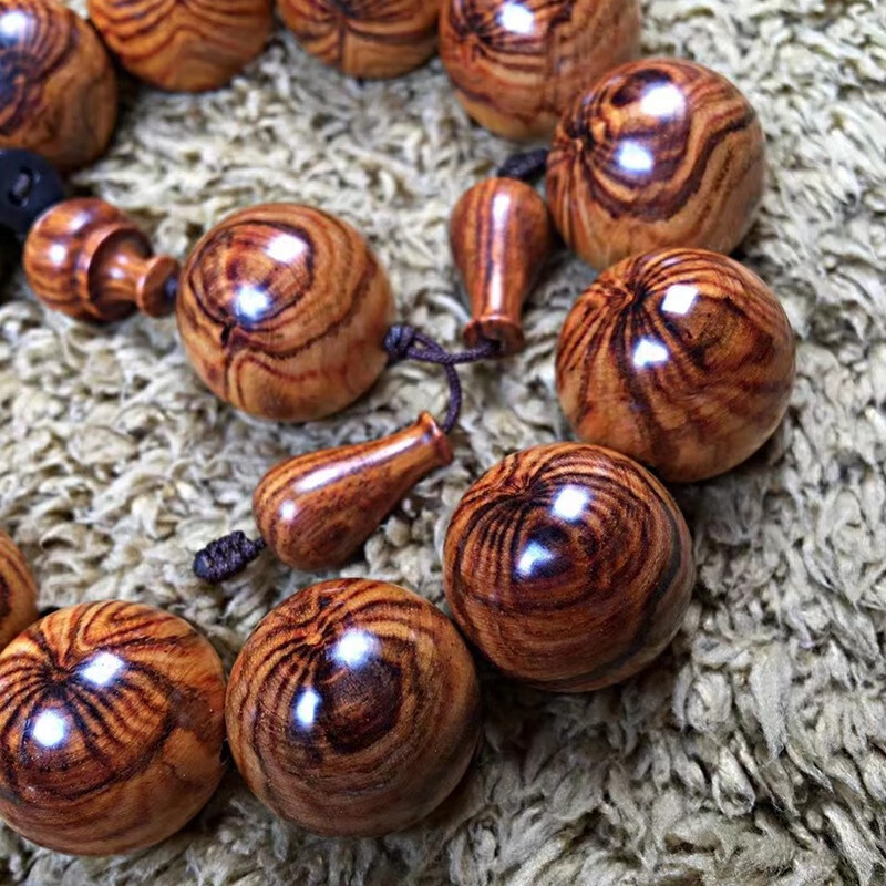 梵心阁孤品海南黄花梨手串蜘蛛纹重器老料佛珠文玩送礼物男士海黄手链