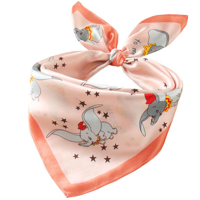 屿汐新品纱巾婴儿春秋季女童丝巾儿童围巾婴儿卡通小方巾宝宝三角巾