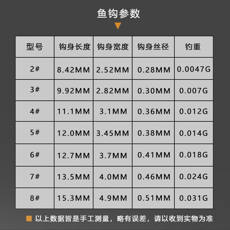 日本进口秋田狐鱼钩有倒刺钓钩散装小钩钓白条鲫鱼长柄细条钩 秋天狐