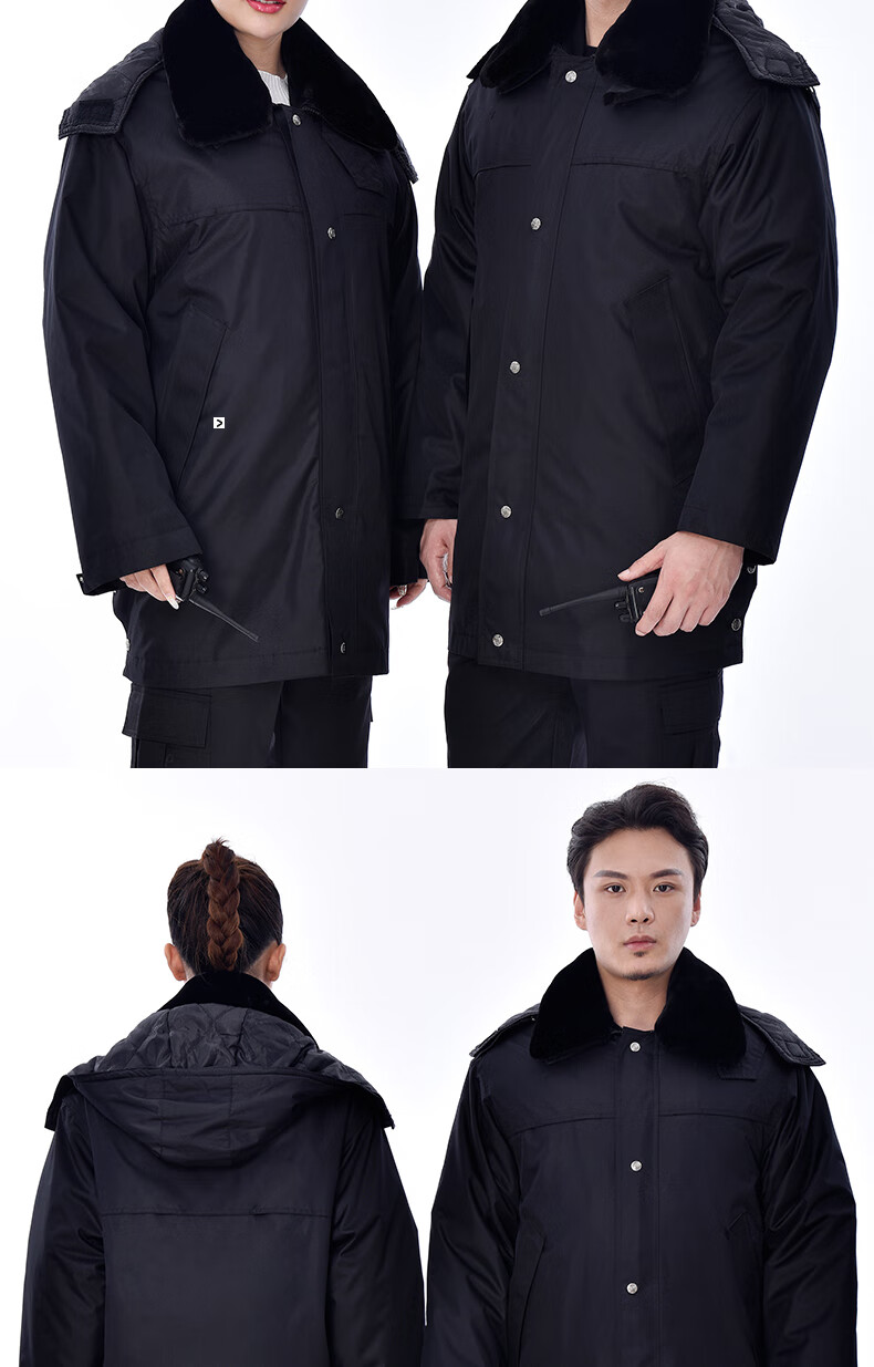 军棉袄警辅服装冬季保安大衣男军大衣中长款执勤棉袄加厚冷库防寒服