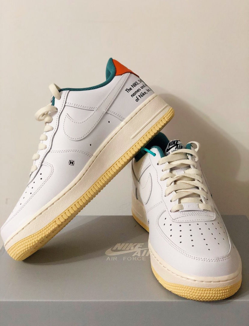 1空军一号af1low白绿橙双钩白黑金低帮休闲运动板鞋白绿橙标准码数36