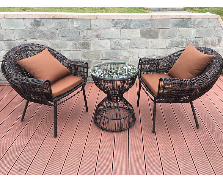 藤思索时尚创意休闲藤制桌椅别墅阳台软装桌椅编藤桌椅户外家具软装