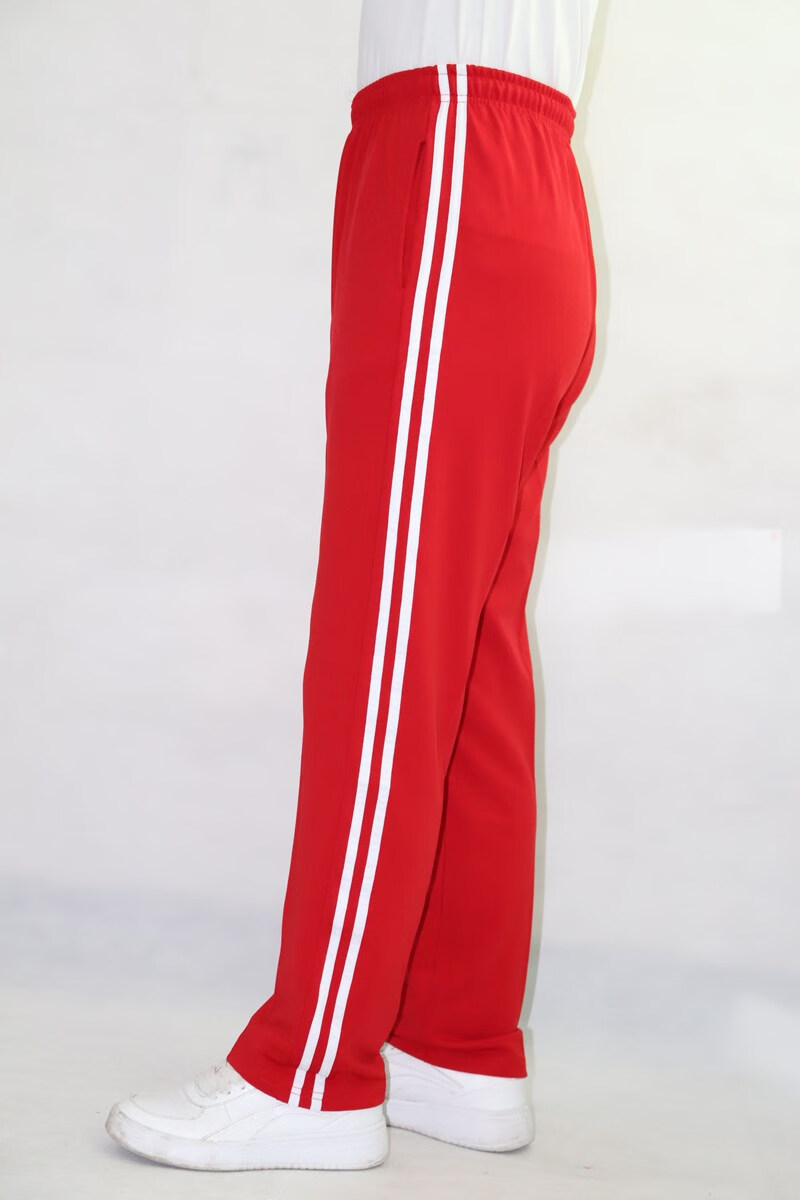 男装 卫裤/运动裤 尤克达蒂yookdd 校裤红色校服裤一条杠白边小学初中