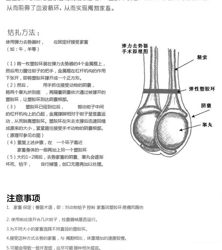 山力畜牧(shanlixumu) 小猪去势圈 猪用断尾圈 无血去势 猪牛羊用去势