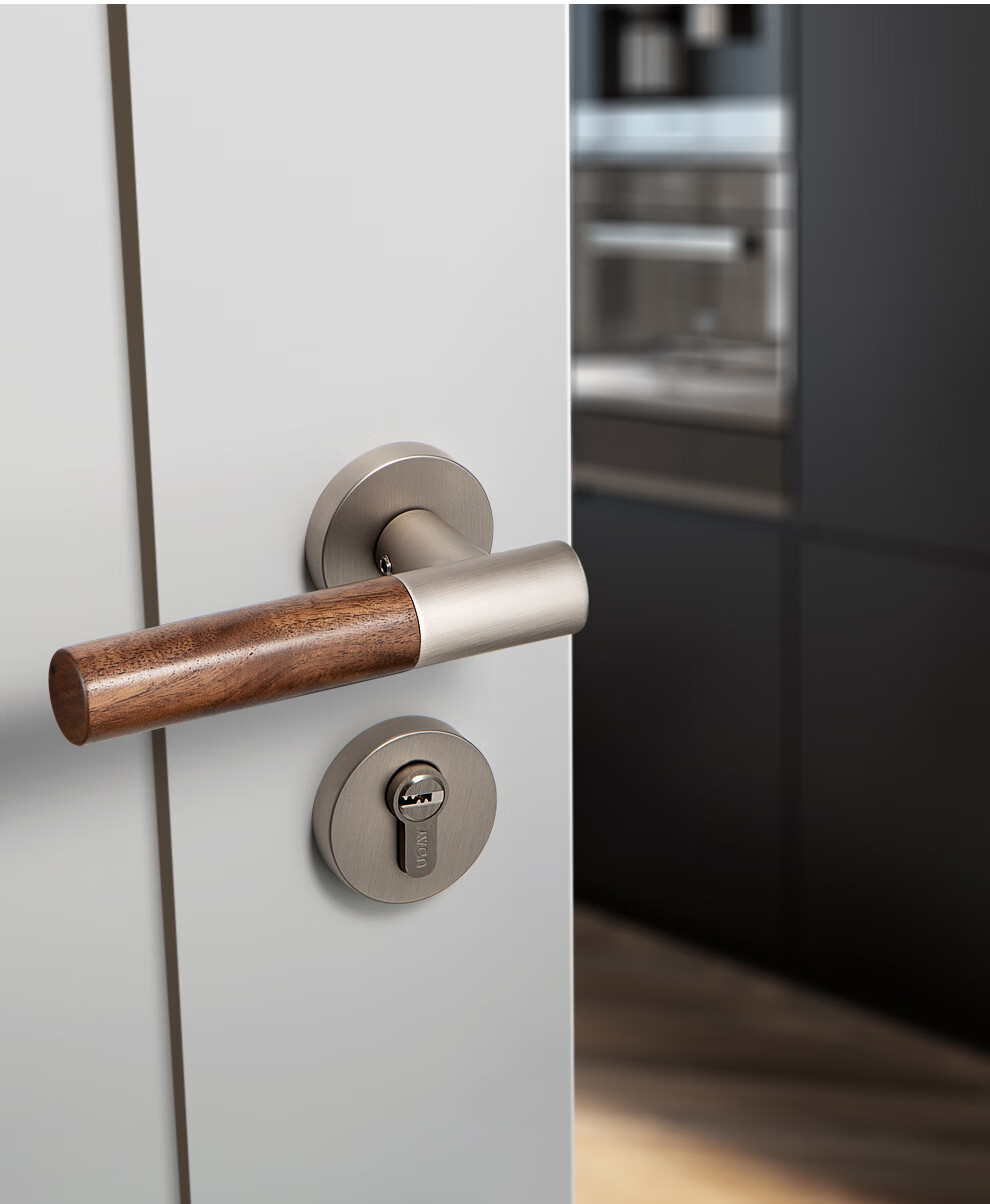 亚固yagu黑胡桃木200门锁室内卧室门锁房门锁门把手木门锁房间门锁