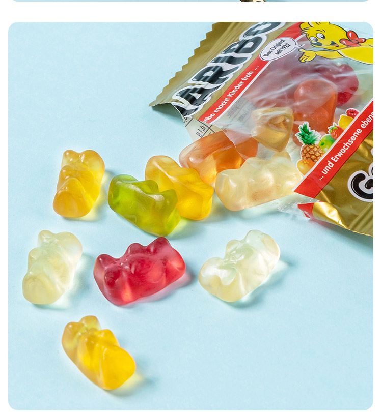 上海可发德国进口haribo哈瑞宝金熊软糖qq糖橡皮糖混合糖果果汁糖小熊
