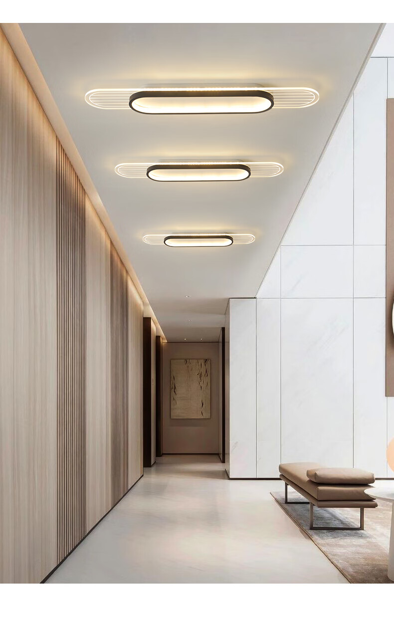 初梦过道灯长方形简约现代轻奢透明吸顶灯玄关走廊灯创意楼梯间阳台