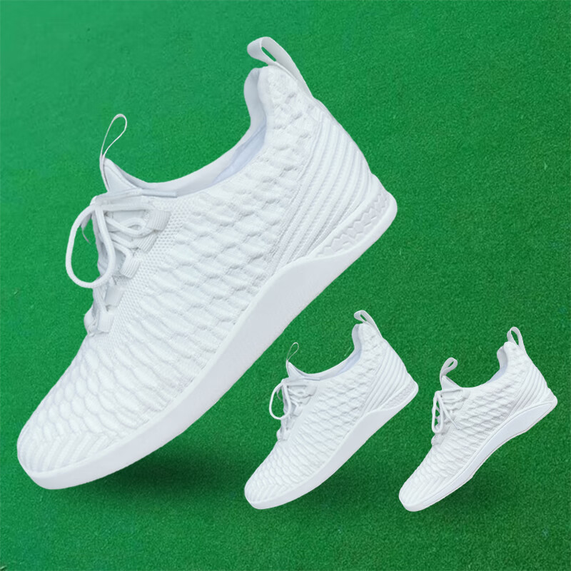 霆超2022新款门球鞋男女软底双贴脚门球鞋直边双贴门球鞋sn4628 黑