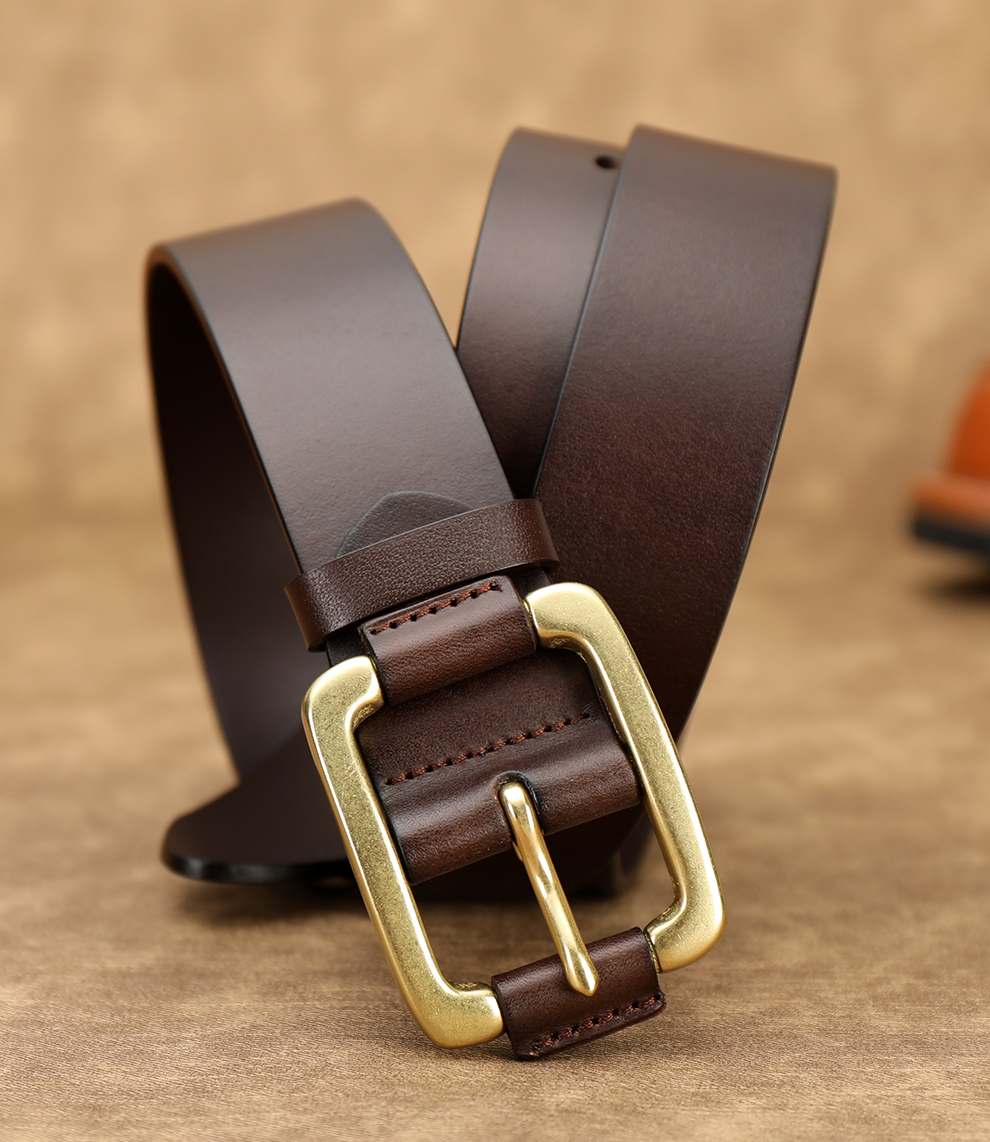 希特丹尼潮男真皮皮带头层牛皮商务休闲牛仔裤腰带牛皮时尚百搭皮带男