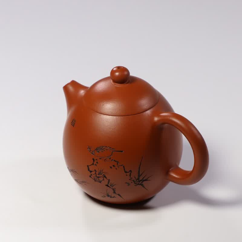 趯黙宜兴紫砂壶原矿朱泥壶工艺美术师刘志明手工泡茶壶功夫茶具梨型约