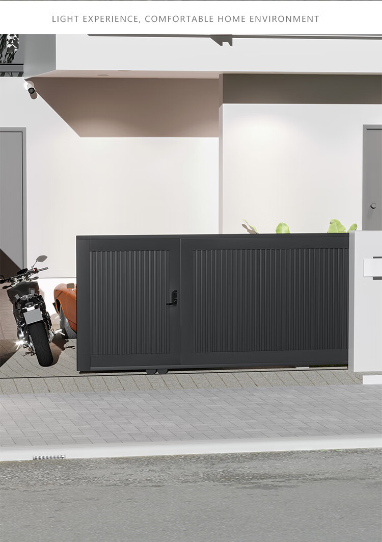 圣芙尼铁艺电动平移大门别墅庭院大门户外院子大门现代简约车库大门