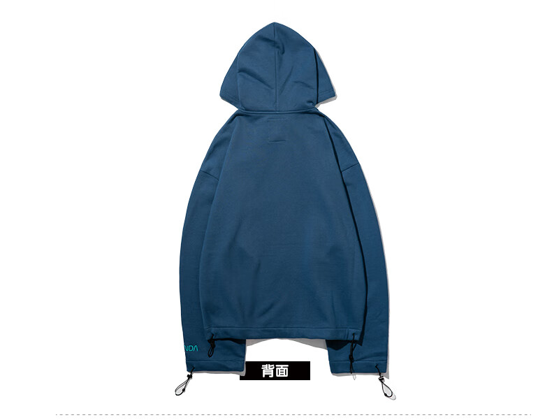 hipanda你好熊猫 卫衣男秋冬航天熊猫印花拉绒连帽卫衣设计潮牌套头衫