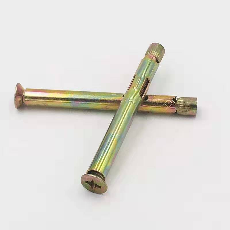 十字沉头内膨胀螺丝平头铝合金塑钢窗户固定m6m8m10镀彩锌内m108050个