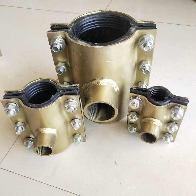 哈夫节分水三通增接口丝扣管道分水器水管分水接头管增接口 pe125主管