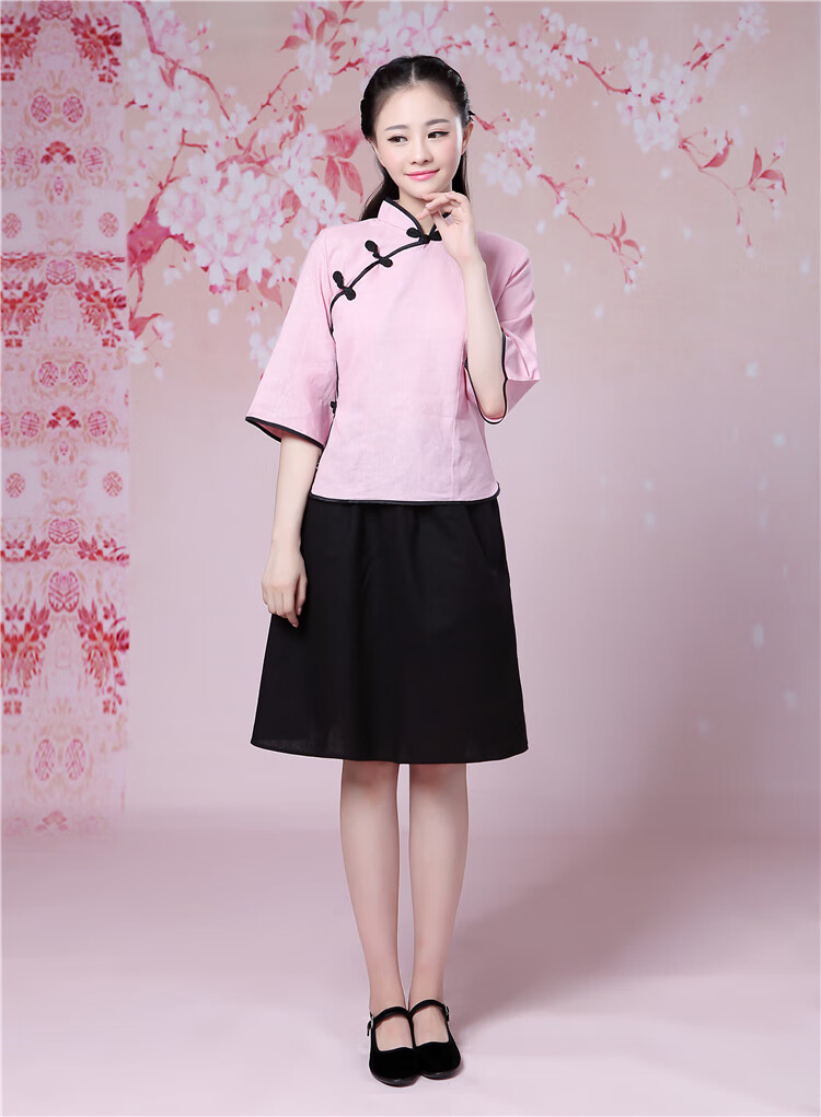 民国学生装五四运动女五四青年装复古风棉装汉服毕业班服校服合唱演出