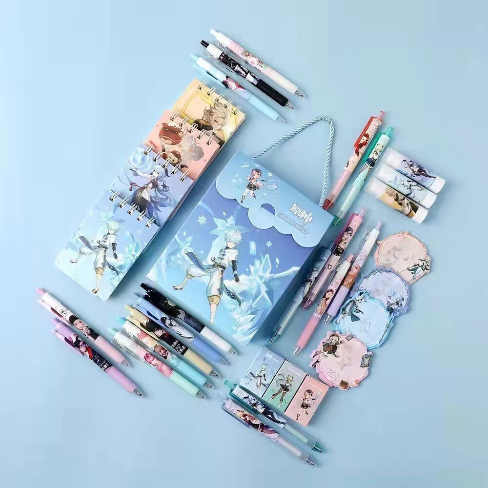 鸿星玉桂狗小学生文具盲袋女孩盲盒笔动漫周边小礼物大礼盒套装奖励品