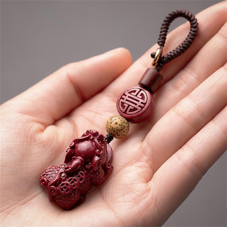 【七夕情人节礼物】石千年 朱砂吊坠貔貅紫金砂送家人朋友同事礼物